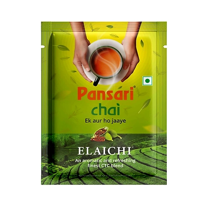 Pansari Elaichi Chai - 10Rs , Pure Assam Tea with Original Cardamom Flavor | Aromatic Elaichi Tea for a Refreshing, Full-Bodied Chai Experience | Premium Tea Powder-12620222