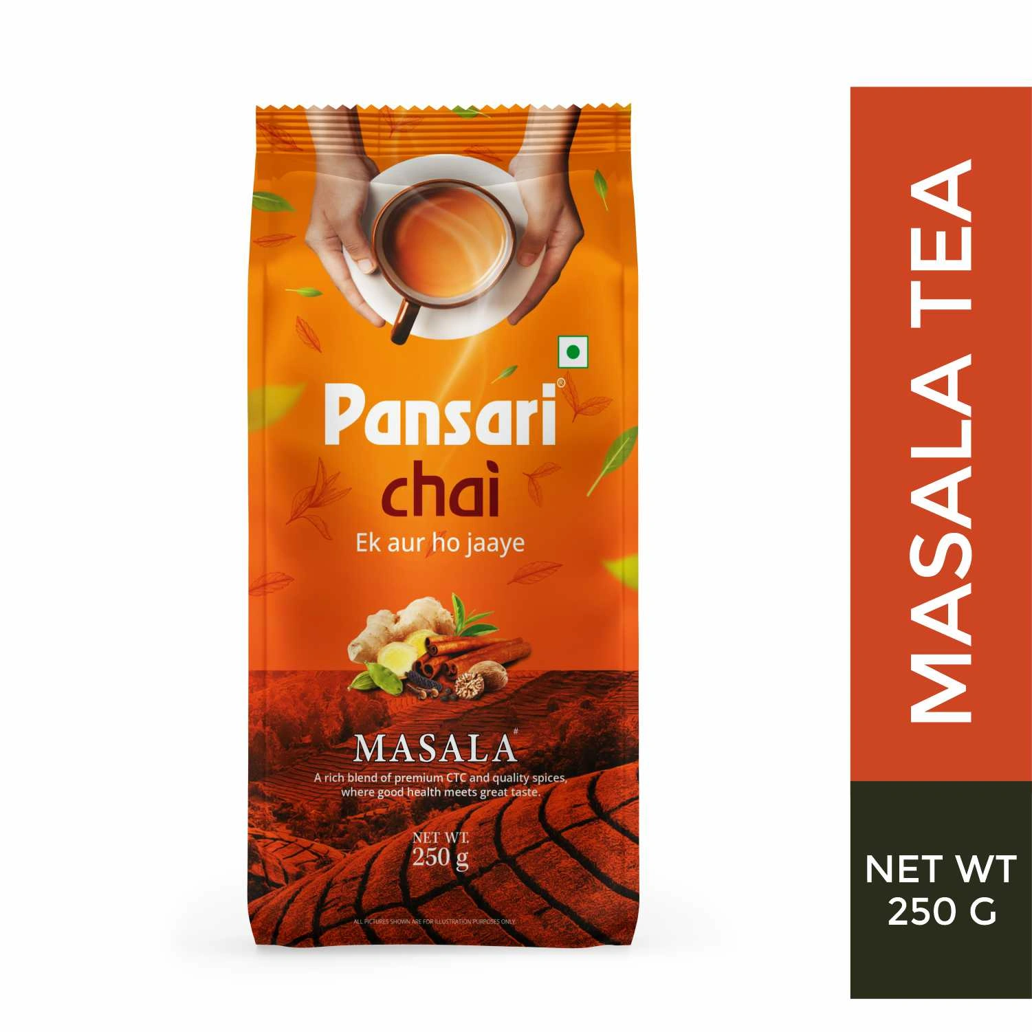 Pansari Super Premium Chai, 250 G | Ek Aur Ho Jaye! Strong &amp; Aromatic Chai Patti for Traditional Indian Chai | Premium Black Tea Leaves | CTC Tea | Tea Leaves in Fresh | Fresh From Assam Best Tea-12620226