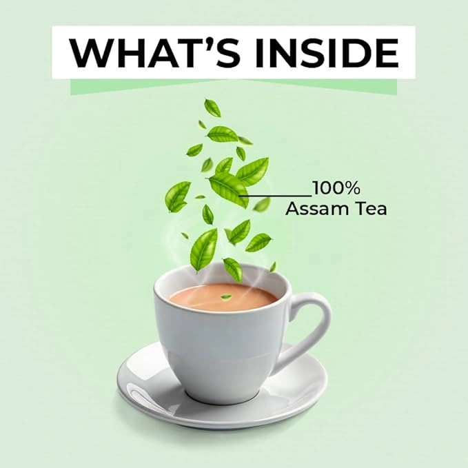 Pansari Premium Chai - 10 Rs Pack  | Ek Aur Ho Jaye! Strong &amp; Aromatic Chai Patti for Traditional Indian Assam Chai | Premium Black Tea Leaves | CTC Tea | Tea Leaves in Fresh | Fresh From Assam Best Tea-3