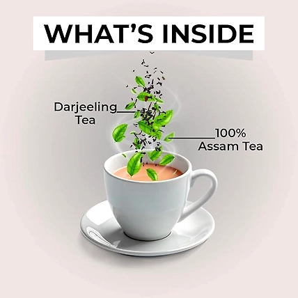 Pansari Platinum Premium CTC Chai with 17% Long Leaves Tea | Assam &amp; Darjeeling Blend Tea | 1Kg Tea Pack | Bold, Rich Aroma for an Authentic Chai Experience | Assam Tea long leaf tea-4