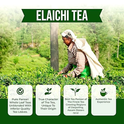 Pansari Elaichi Chai | 250g Pure Assam Tea with Original Cardamom Flavor | Aromatic Elaichi Tea for a Refreshing, Full-Bodied Chai Experience | Premium Tea Powder (250g)-4