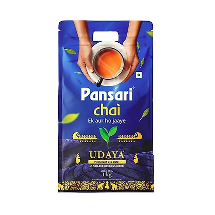 Pansari Udaya Premium CTC Dust Chai 1 Kg Strong Kadak Assam Tea with Rich Flavor and Aroma Perfect for Milk Tea and Masala Chai, Chaipatti Asam tea, Dhaba tea-12620210