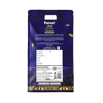 Pansari Udaya Premium CTC Dust Chai 1 Kg Strong Kadak Assam Tea with Rich Flavor and Aroma Perfect for Milk Tea and Masala Chai, Chaipatti Asam tea, Dhaba tea-1