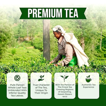 Pansari Premium Chai, 1kg | Ek Aur Ho Jaye! Strong &amp; Aromatic Chai Patti for Traditional Indian Assam Chai | Premium Black Tea Leaves | CTC Tea | Tea Leaves in Fresh | Fresh From Assam Best Tea-3