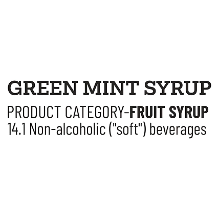 Mojee Green Mint Syrup - 1ltr-2