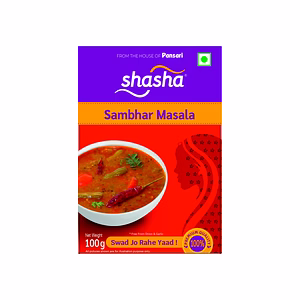 Shasha Sambhar Masala 100g - Authentic South Indian Spice Blend