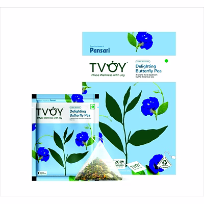 tvoy delighting butterfly pea tea 1.8g x 20 tea bags