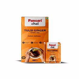 pansari tulsi ginger green tea bags (1.8g each )100 dips