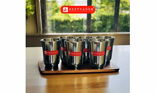 Deepvansh Stainless Steel Flower Glass