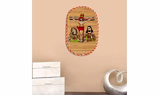 Archeiv Jesus And Mother Marry Bamboo Design Hand Crafted Modern Interior Wall Hangings