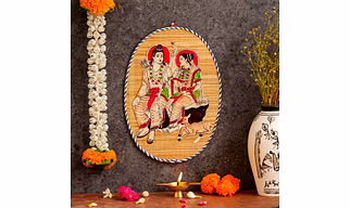 Archeiv Bamboo Hand Crafted Wall Hangings Of Godess Laxmi Ji For Home Décor