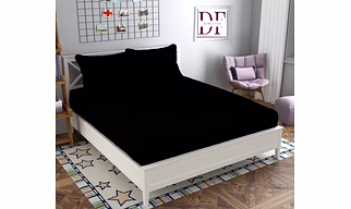 DOMES FAB Satin Double 90*100 Striped Flat Bedsheet