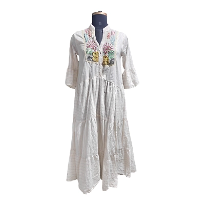 Embroidered Boho Maxi Dress