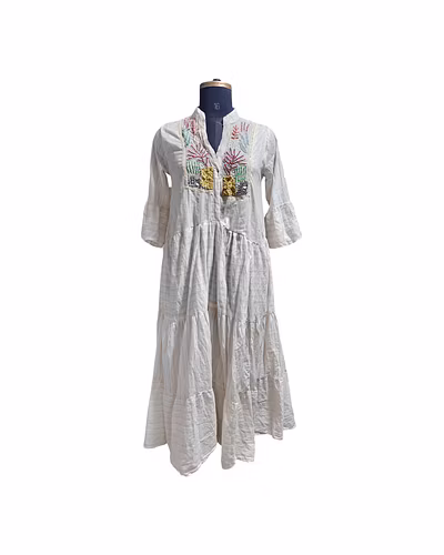 Embroidered Boho Maxi Dress-12590436