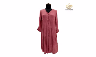 Flowing Button-Up Maxi Dress