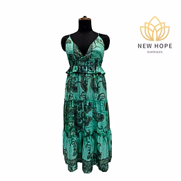 lehariya frill maxi dress