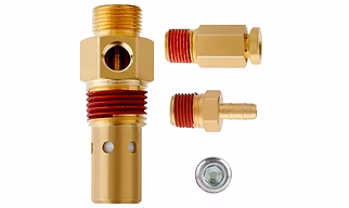 Hromee Air Compressor Replacement Components Brass 1/2 Inch MNPT Compressor in Tank Check Valve Kit with Three Different Unloader Tube Fittings