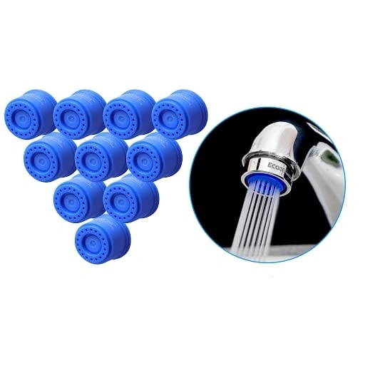 ECO365 3LPM Shower Flow Aerator for Kitchen &amp; Washbasin Tap (Pack of 10) | Fits in both Inner(24mm) &amp; Outer(22mm) Threaded Shell | Easy to Maintain Tap Filter &amp; Saves upto 80% Tap Water-12614072