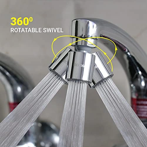 ECO365 Rotatable(360°) Swivel Dual Flow X22 Chrome Finish Aerator (Pack of 4) | Fits in both Inner(24mm) &amp; Outer(22mm) Threaded Taps | Tap Extender with Jet &amp; Eco Flow for Maximum Water Saving-3