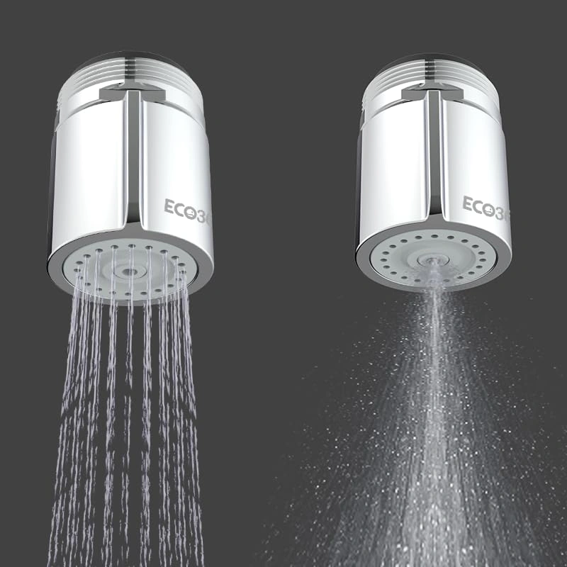 ECO365 Dual Flow X22 Chrome Finish Aerator (Pack of 4) | Fits in both Inner(24mm) &amp; Outer(22mm) Threaded Taps | Tap Extender with Jet &amp; Eco Flow for Maximum Water Saving-3