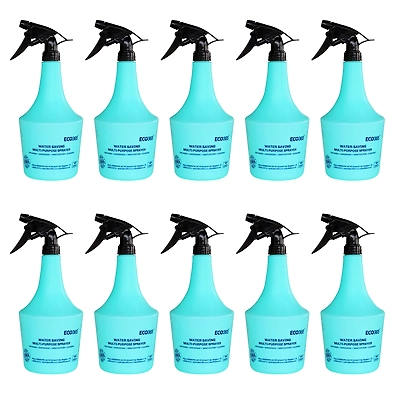 ECO365 Trigger Garden Sprayer 1L (Blue) with Adjustable Nozzle for Mist & Jet FLow (Pack of 10) | Strong & Sturdy Multipurpose Watering Can helpful for Gardening, Glass & Car Cleaning