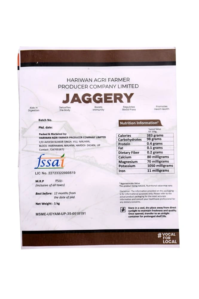 Organic Jaggery_Gur 1000gm