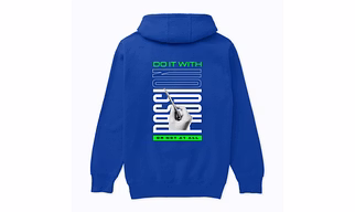 Rassion | Do It With | Hoodie | Blue | 250gsm