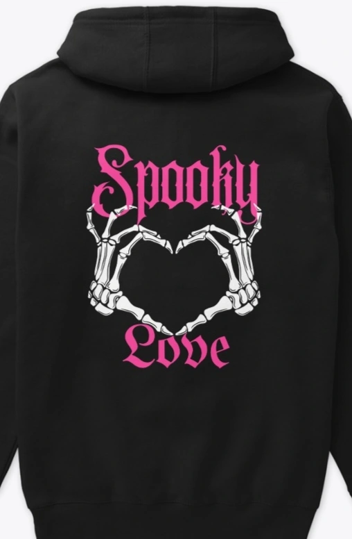 Spooky Love | Black Designer Hoodie | 250gsm-2