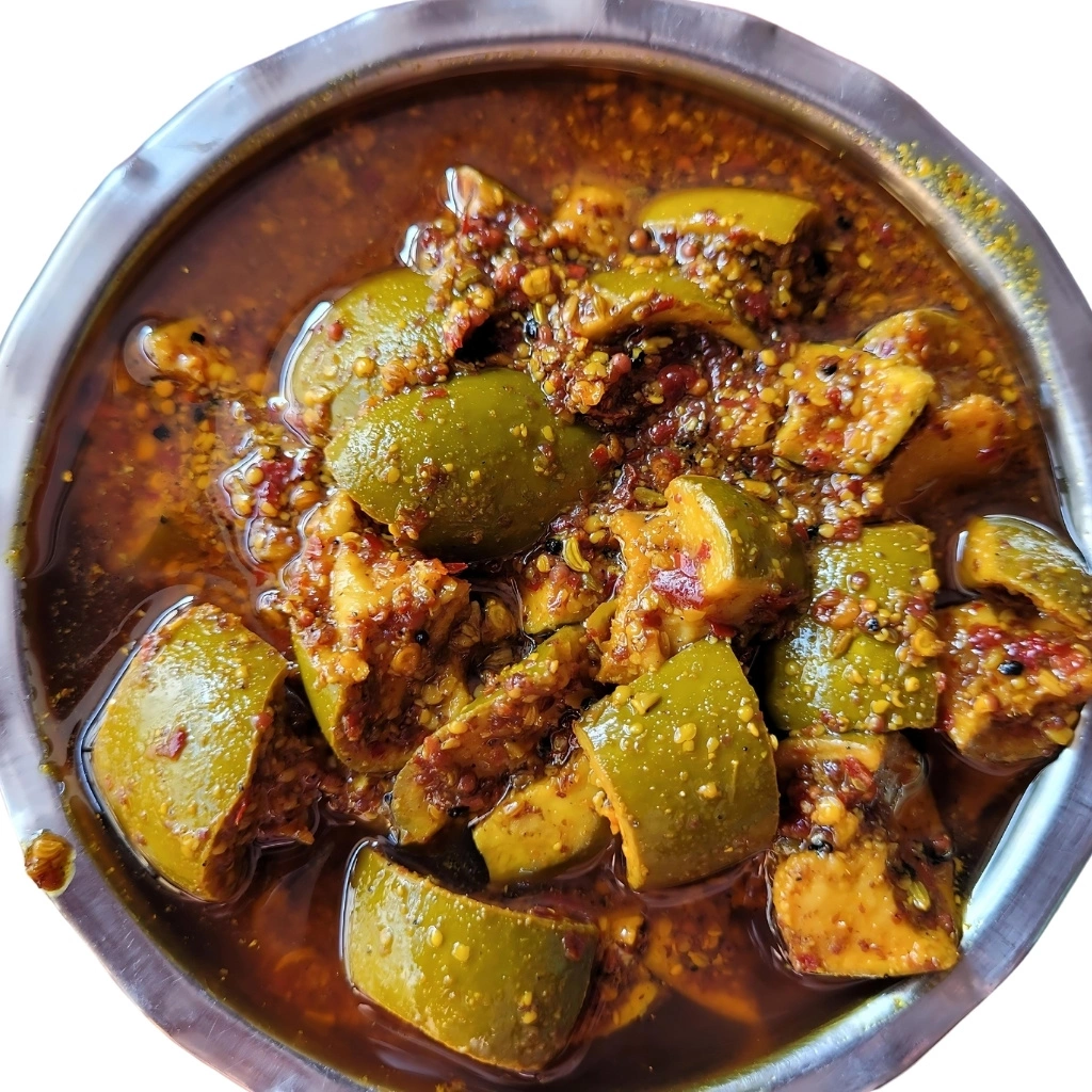 spicy and tangy mango pickle a tangy fruit condiment