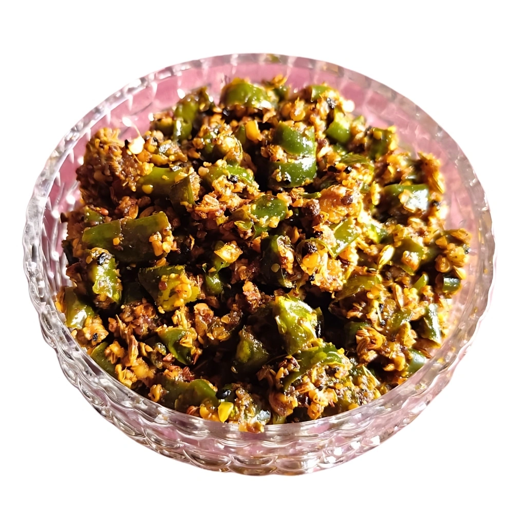 spicy indian condiment green chilli vegetable snack