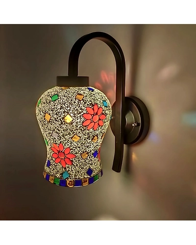 wall lamp adorned with delicate flowers and petals (A2001)-1