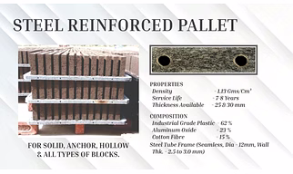 High Density Fly ash brick pallets OR Pavor Block Pallet OR CAP Pallet