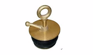 Brass Scupper Plug with Rope and Expanding Sleeve