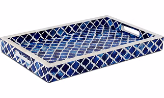 BONE INLAY SERVING TRAY