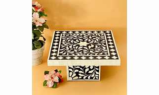 BONE INLAY CAKE STAND