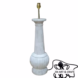 bone inlay lamp base only