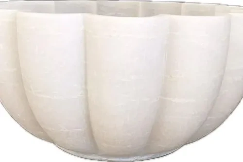 Flower Shaped Marble Bathroom Washbasin Sink, Bathroom Decoration Sink-4