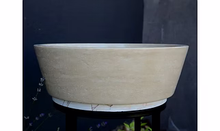 Italian Travertine Countertop Bathroom Washbasin Sink, Natural Stone Handcrafted