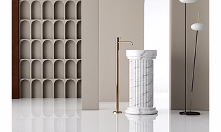 Marble Freestanding Pedestal Wash Basin Sink Column Style
