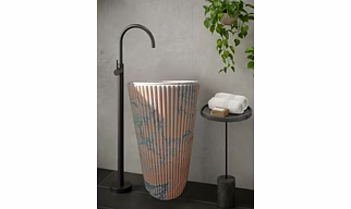 Pink Marble Hand Crafter Pedestal Washbasin Sink, Bathroom Decor