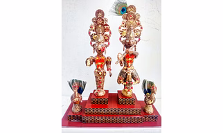 Betel nut handicrafts "Lord  Radha-Krishna"