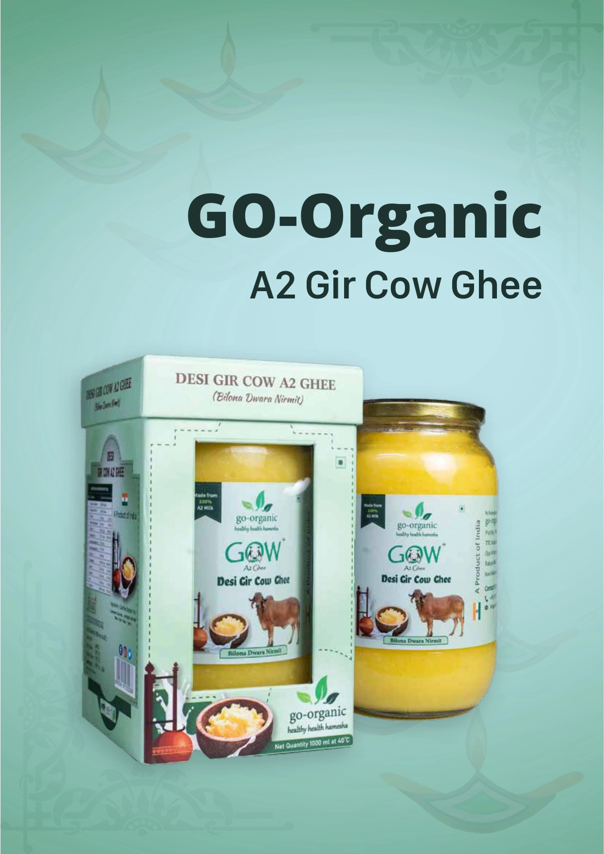 Gow A2 Bilona Gir Cow Ghee 1 Litre-12600806