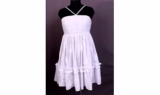 Women's Cotton Dress With Chikankari Hand Embroidery