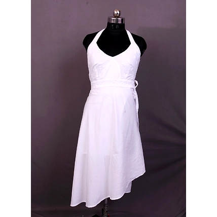 Women Wrap Around Dress With Chikankari Hand Embroidery-12607612
