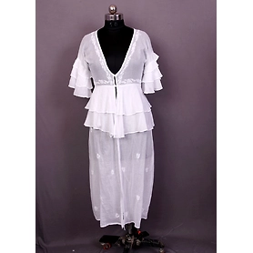 Women Cotton Shrug With Chikankari Hand Embroidery