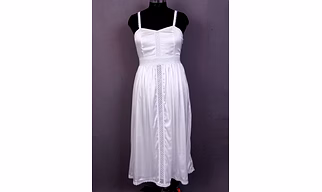 Women Satin Dress With Lace Details