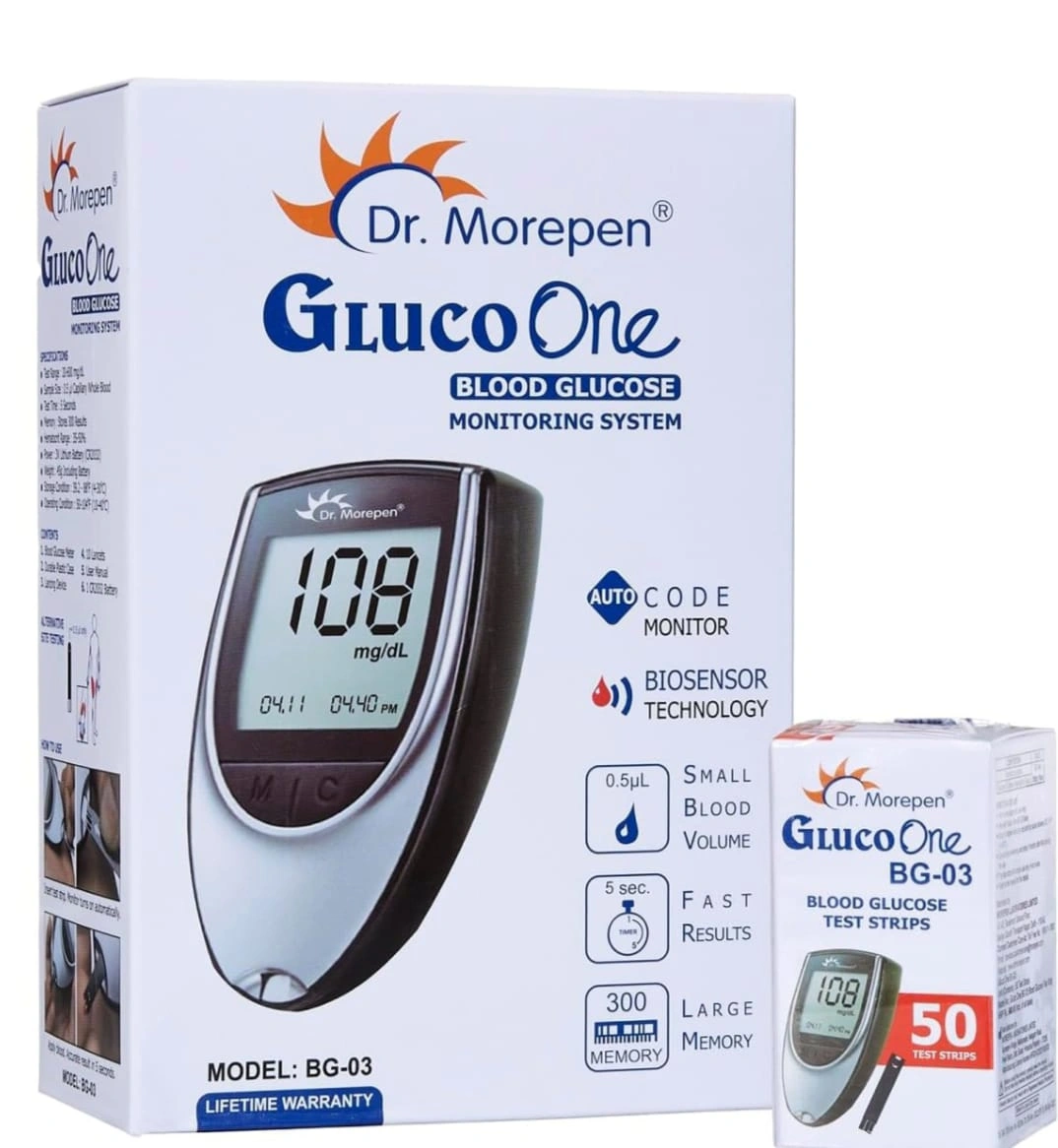 DR MORPEN GLUCOMETER MACHINE WITH 50 STRIP-12625048