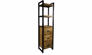 BOOKSHELF WITH THREE DRAWERS