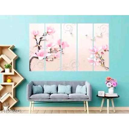 Wall paintings of pink flowers-s-119550341