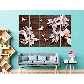 Brown flowers wall paintings